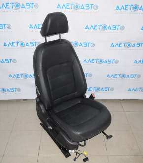 Scaun de pasager VW Passat b7 12-15 SUA fără airbag, manual, încălzire, piele neagră.