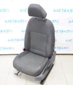 Scaun șofer VW Passat b8 16-19 SUA fără airbag, manual, material textil negru, lipsă capac mâner.