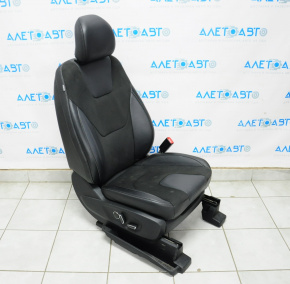 Scaun de pasager Ford Edge 15- fără airbag, electric, piele combinată neagră, încălzire.