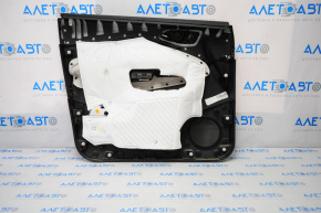 Capacul usii carteșii din față dreapta Ford Escape MK3 13-16, negru cu inserție neagră din plastic, cotiera din piele.