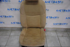 Пассажирское сидение Nissan Rogue 14-20 без airbag, механич, тряпка беж, под химчистку