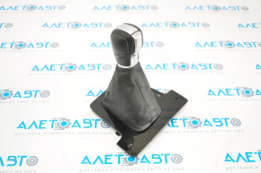 Ручка КПП с наклакдой шифтера VW Passat b7 12-15 USA кожа черная, глянцевая накладка