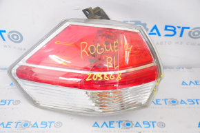 Lampa exterioară aripă stângă Nissan Rogue 14-16 lipsesc fragmentele de montare, crăpătura de fixare.