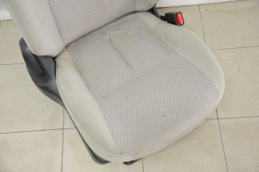 Scaun de pasager Nissan Versa Note 13-19 fără airbag, manual, material textil gri, nevoie de curățare