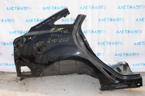 Aripa spate dreapta a un sfert Ford Focus mk3 11-18 4d negru, cu o lovitura.