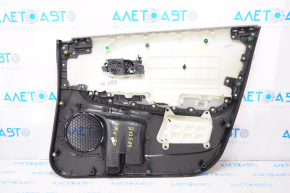 Capacul ușii, cartela frontală stânga Honda HR-V 16-22 negru cu inserție gri, zgârieturi, necesită curățare chimică.