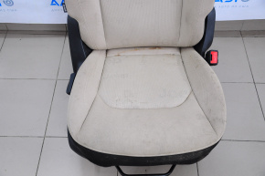 Scaun de pasager Jeep Renegade 15- fără airbag, manual, material textil, bej, zgâriat