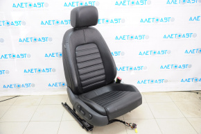 Scaun de pasager pentru VW CC 08-17 cu airbag, electric, piele neagră.