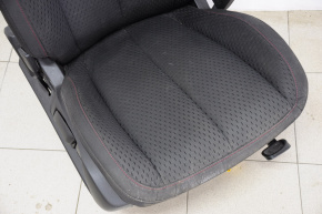 Scaun de pasager pentru GMC Terrain 14-17 fără airbag, material textil, negru, cusături roșii