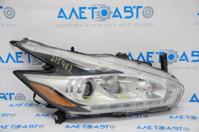 Far dreapta față Nissan Murano z52 15-18, fără ornament, halogen, întunecată.