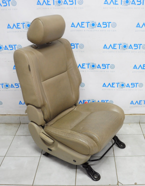 Пассажирское сидение Toyota Sequoia 08-16 без airbag,мех, кожа беж,подогрев не завод, потер