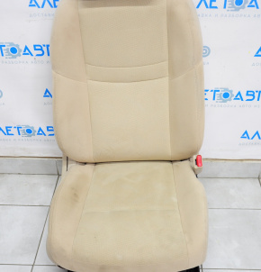 Scaun de pasager Nissan Rogue 14-20 fără airbag, manual, material textil bej