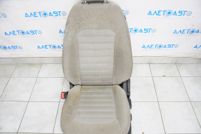 Scaunul șoferului Ford Fusion mk5 17-20 fără airbag, manual, material textil gri, nevoie de curățare chimică, ruginit