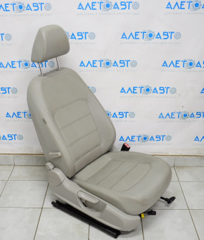 Пассажирское сидение VW Passat b7 12-15 USA без airbag, механич, кожа, серое