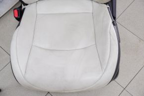 Scaunul șoferului Toyota Prius 50 16- cu airbag, manual, piele albă cu negru șters