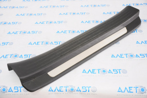 Capac prag fata stanga Infiniti QX50 19- negru, cu insertie cromata, zgariata