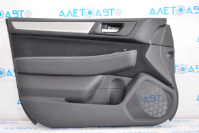 Capacul ușii, cartela frontală stânga Subaru Legacy 15-19 piele, negru, inserție gri, zgârietură.