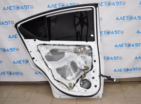 Ușă asamblată spate stânga Nissan Versa 12-19 SUA, alb QM1