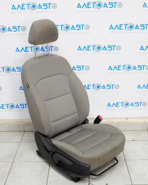 Scaun de pasager Hyundai Elantra AD 17-20 fără airbag, material textil gri, ars, necesită curățare