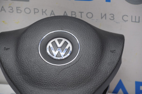 Airbagul de siguranță în volanul șoferului VW Passat b7 12-15 USA negru, se poate vedea conturul airbagului