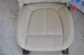 Scaun de pasager Lincoln MKZ 13-16 cu airbag, electric, încălzire, piele bej.