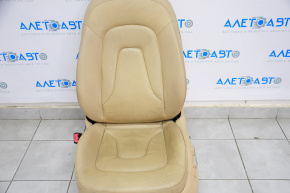 Водительское сидение Audi A4 B8 13-16 с airbag, электрическое, подогрев, кожа бежевая