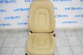 Пассажирское сидение Audi A4 B8 13-16 с airbag, электрическое, подогрев, кожа бежевая