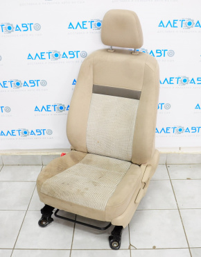 Scaunul șoferului pentru Toyota Camry v50 12-14 SUA fără airbag, manual, material textil, bej, pentru curățare chimică.