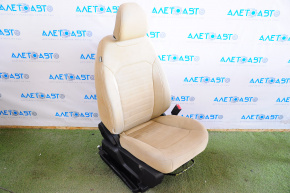 Scaun pasager Ford Edge 15- fără airbag, material textil bej, manual, potrivit pentru curățare chimică.