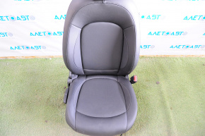 Scaun de pasager Mini Cooper F56 3d 14- cu airbag, piele neagră, reglabil mecanic