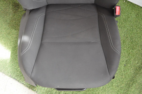 Scaun de pasager Ford Fiesta 11-19 fără airbag, material textil negru, piele