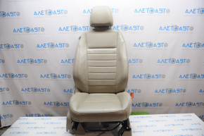 Scaun pasager Ford Escape MK3 13-19 cu airbag, manual, piele gri cu rupturi.