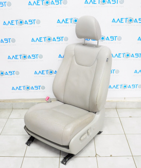 Scaun șofer Lexus RX350 RX450h 10-15 cu airbag, electric, încălzire, ventilare, piele gri.