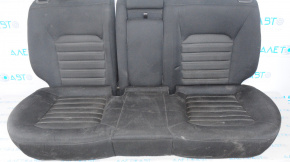 Rândul din spate al scaunelor, al doilea rând Ford Fusion mk5 13-16, material textil negru, cusături albe