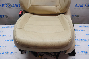 Scaun șofer VW Passat b7 12-15 SUA fără airbag, piele ecologică electrică bej.