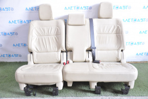 Rândul din spate al scaunelor, al doilea rând Ford Flex 13-19, piele, bej
