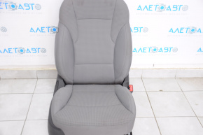 Scaun de pasager Hyundai Sonata 11-15 fără airbag, manual, material textil gri