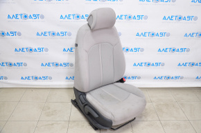 Scaun de pasager Hyundai Sonata 15-17 fără airbag, manual, material textil gri, zgâriat, substanță chimică