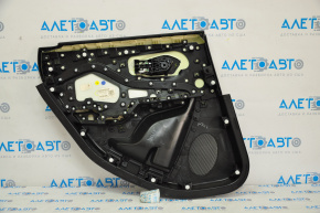 Capacul usii cardul din spate dreapta Jeep Cherokee KL 14-18 negru cu insertie neagra din material textil, cotiera din piele.