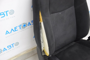 Scaun de pasager Nissan Pathfinder 13-20 fără airbag, manual, catifea neagră, uzat