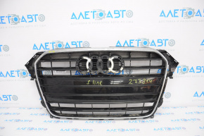 Grila radiatorului asamblată Audi A4 B8 13-16 restilizată, lucioasă, linia S