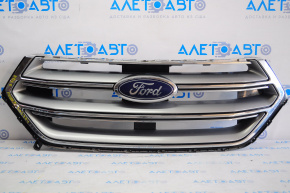 Решетка радиатора grill Ford Edge 15-18 в сборе со значком,надлом крепл