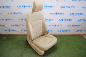 Scaun de pasager Ford Fusion mk5 13-16 electric, airbag, piele, bej.