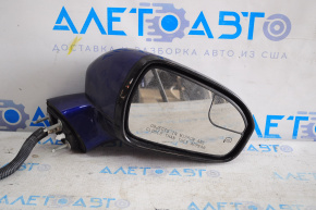 Oglindă laterală dreapta Ford Fusion mk5 13-20, 13 pini, albastru J4, zgârieturi