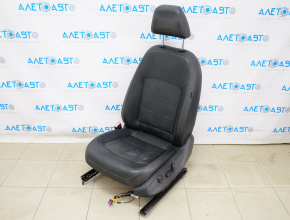 Scaun șofer VW Passat b7 12-15 SUA cu airbag, electric, piele neagră.