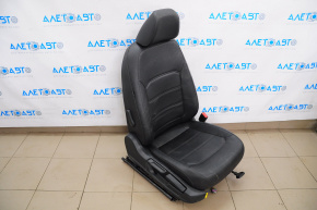 Scaun de pasager VW Passat b8 16-19 SUA fără airbag, manual, piele neagră