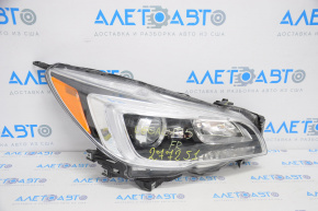 Farul dreapta față Subaru Legacy 15-17, model gol, halogen, cu reflector negru, suport rupt, deteriorat.