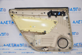 Обшивка двери карточка задняя правая VW Passat b7 12-15 USA беж слом креп