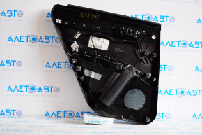 Capacul usii spate dreapta Audi Q5 8R 09-17 negru cauciuc, cotiera din cauciuc, ornamente din lemn lucios, zgarieturi, lovituri