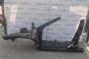 Panoul frontal stânga Toyota Camry v50 12-14 SUA negru cu stâlp central, lovitură